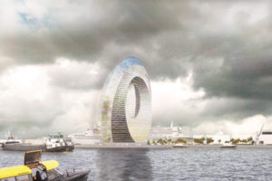 Impianto eolico a forma di ruota a Rotterdam